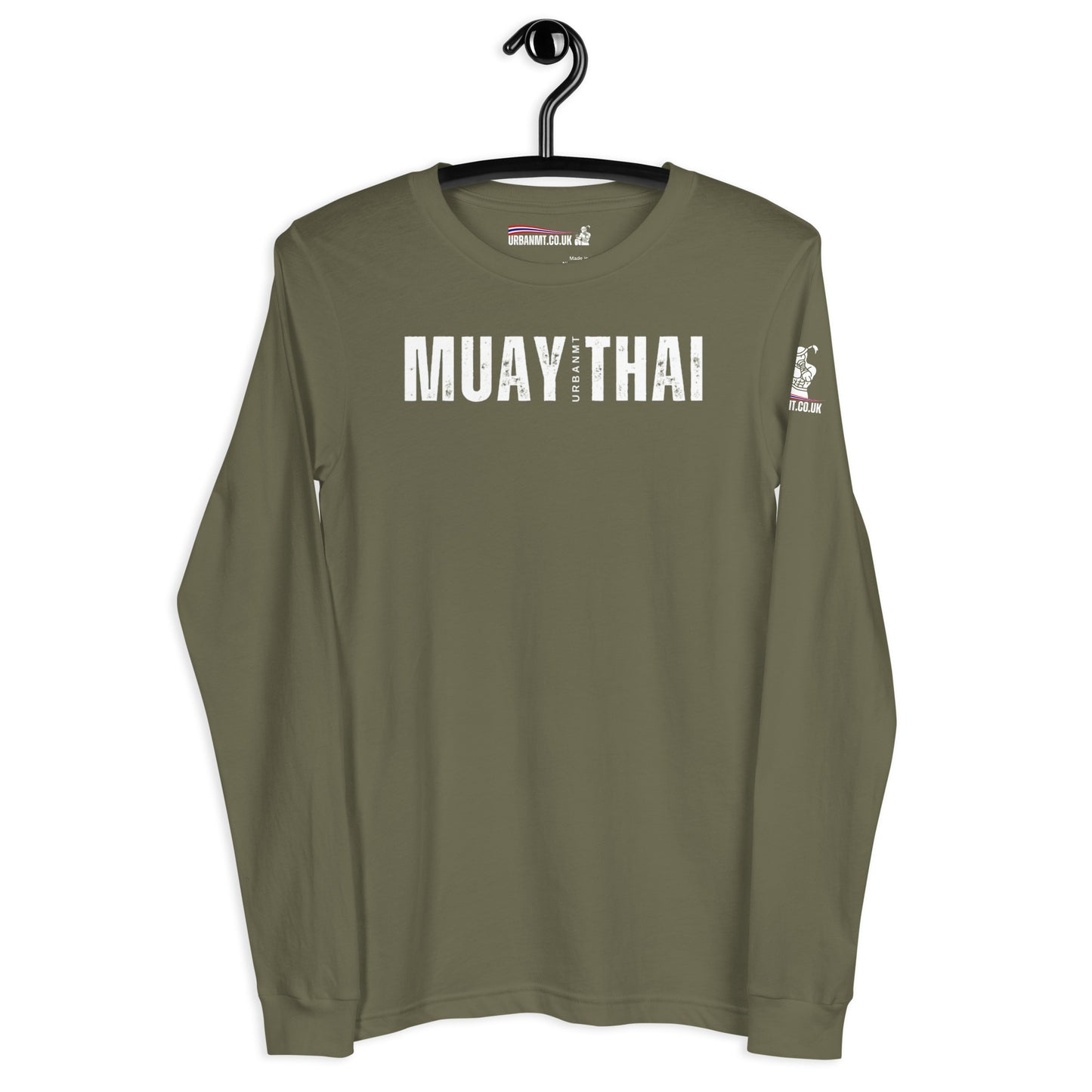 Muay Thai Long Sleeve Shirt - Military Green_MTUMTL