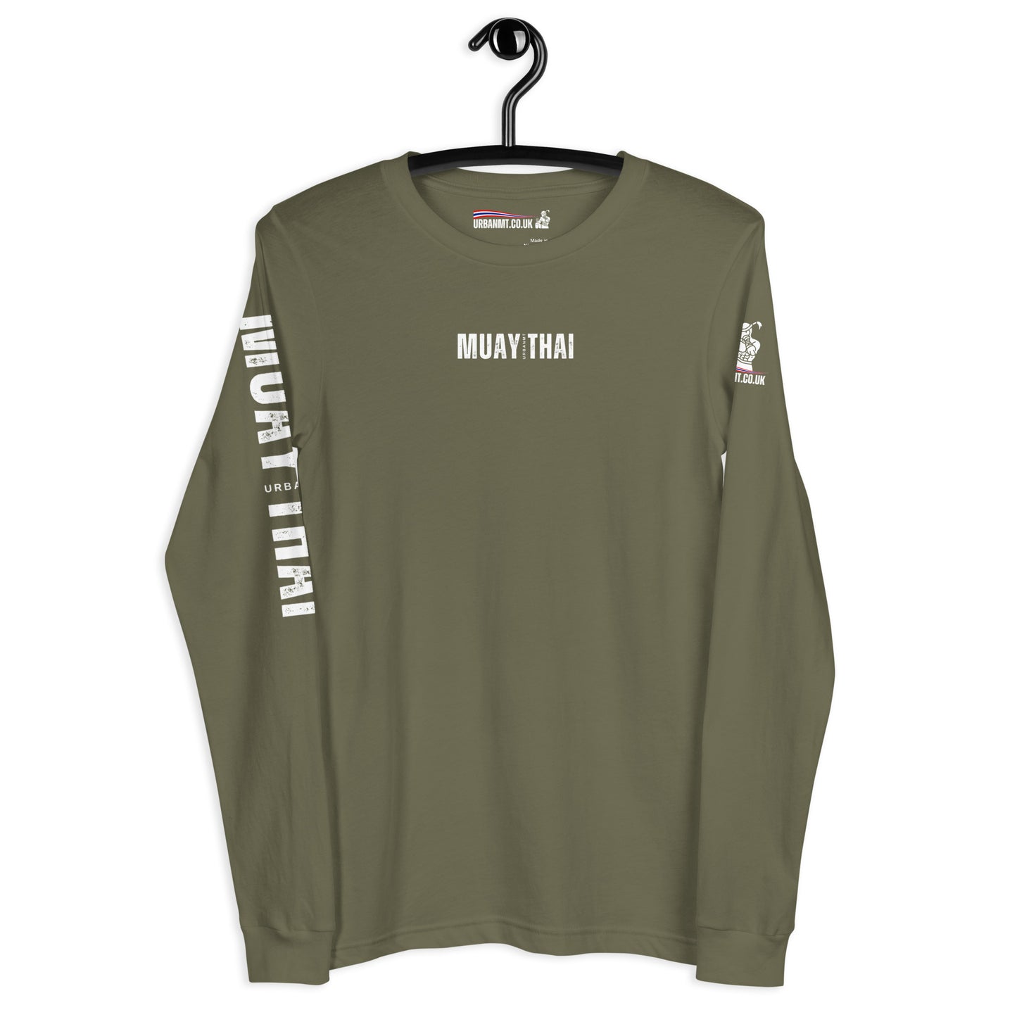 Muay Thai Long Sleeve Shirt - Military Green_MTUMT