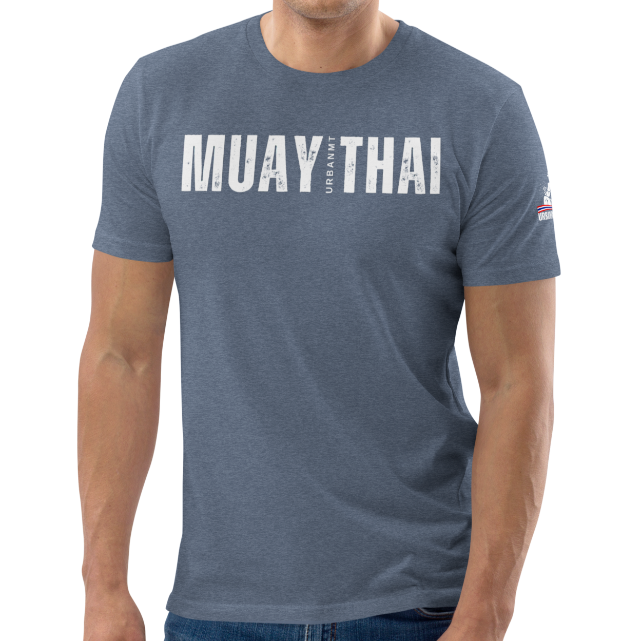 Muay Thai Regular Fit T-Shirt - Dark Heather Blue_MTUMTL