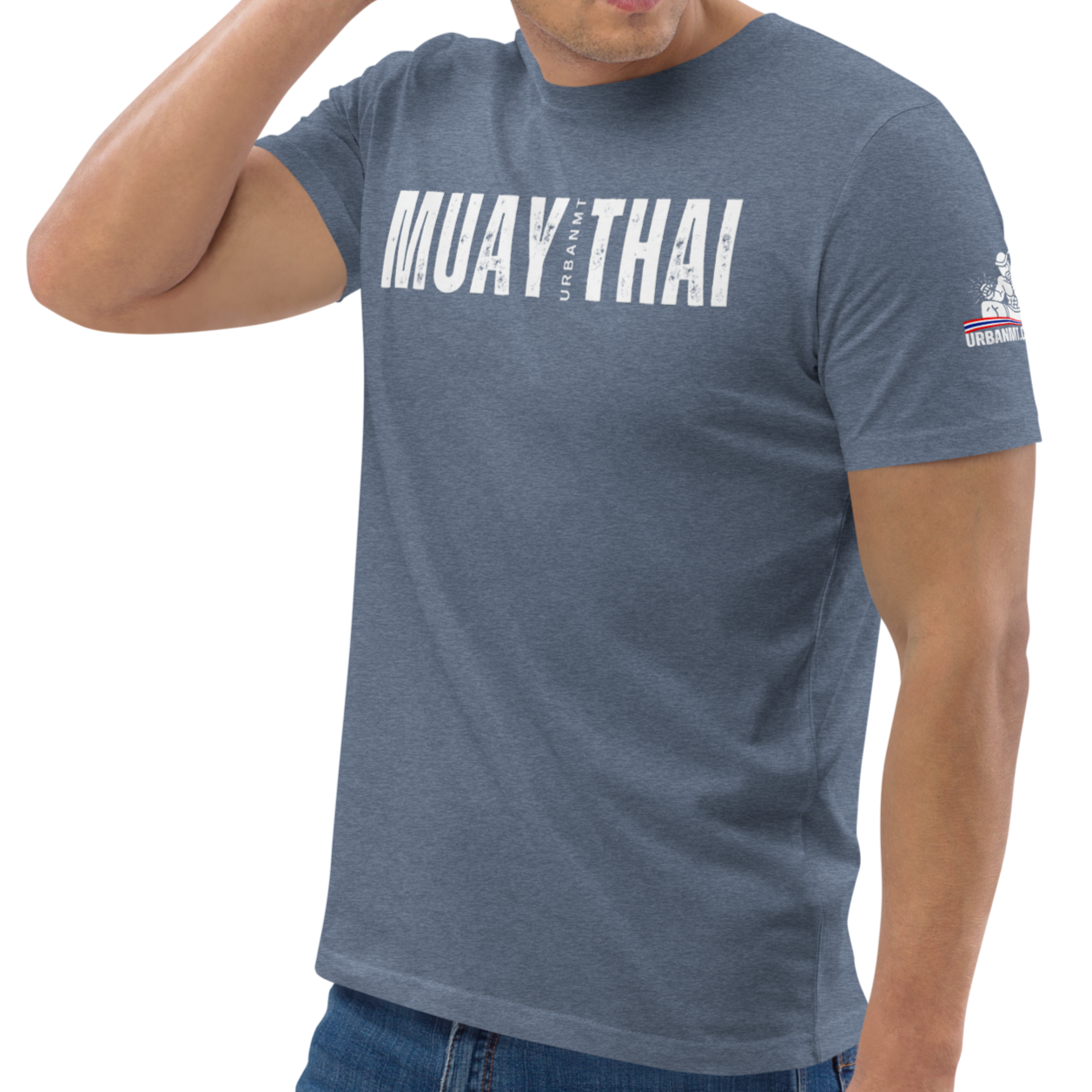 Muay Thai Regular Fit T-Shirt - Dark Heather Blue_MTUMTL